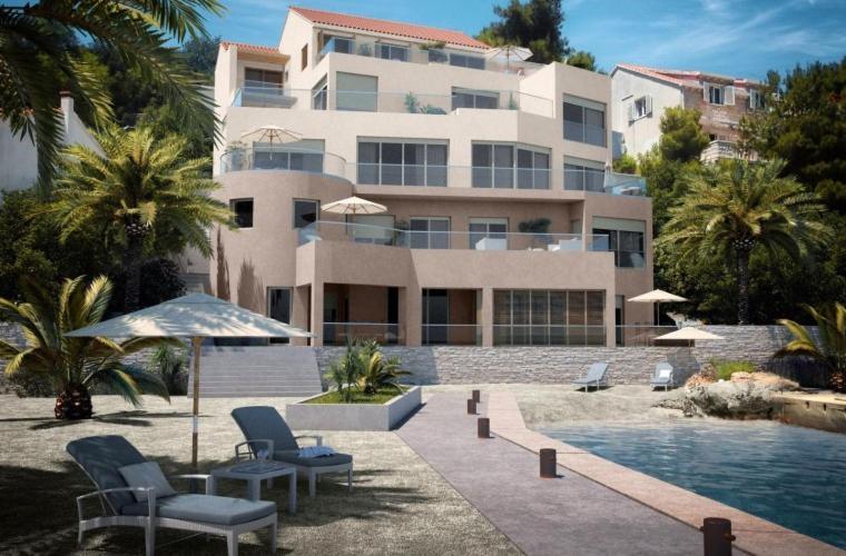 High View-A Seaside Villa With Huge Jacuzzi Račišće Exteriör bild